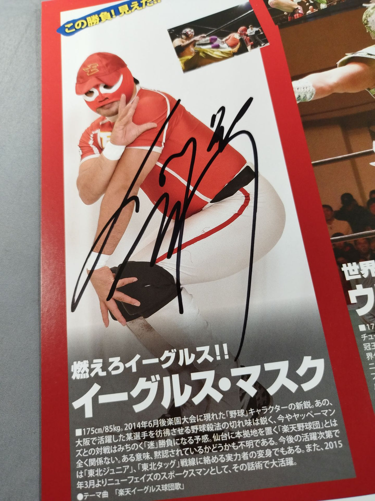 [3 fighters hand signed autograph Michinoku Pro Wrestling Official Brochure Vol.153
