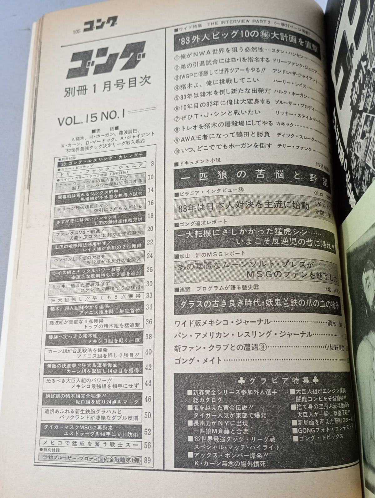 別冊ゴングVol.15 No.1