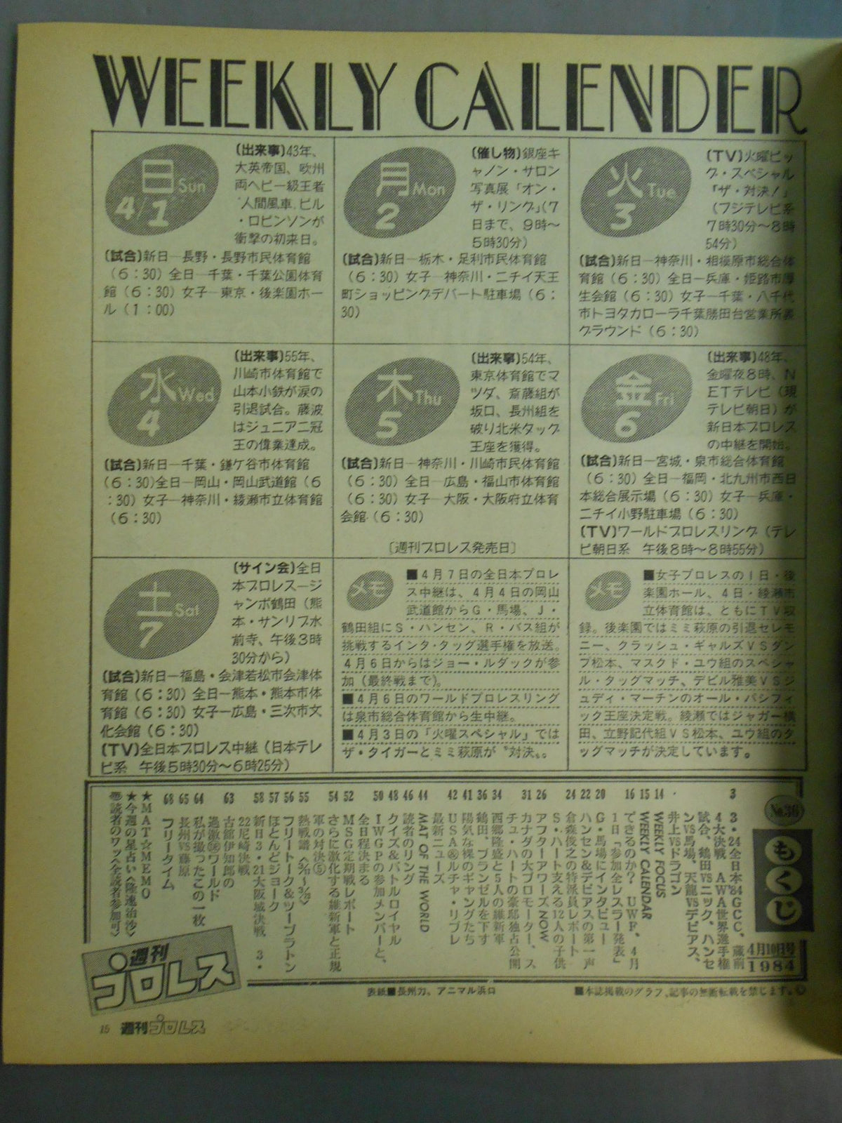 Weekly Pro Wrestling 36