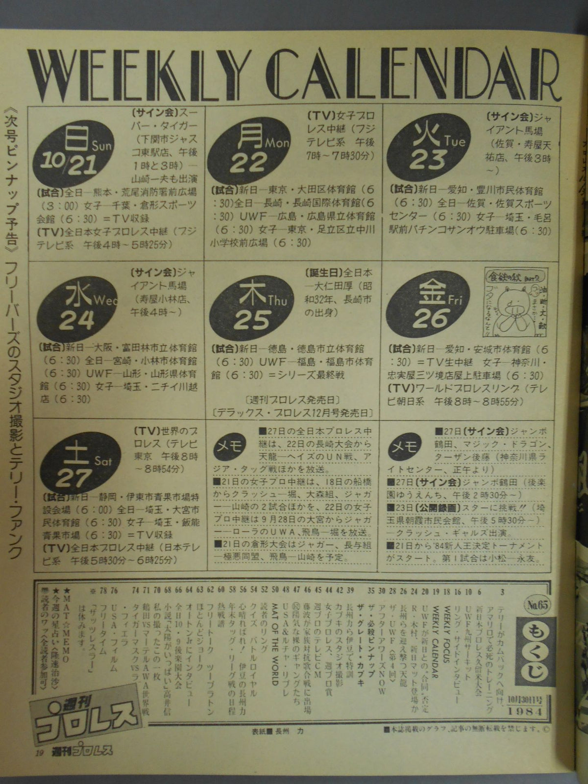 Weekly Pro Wrestling 65