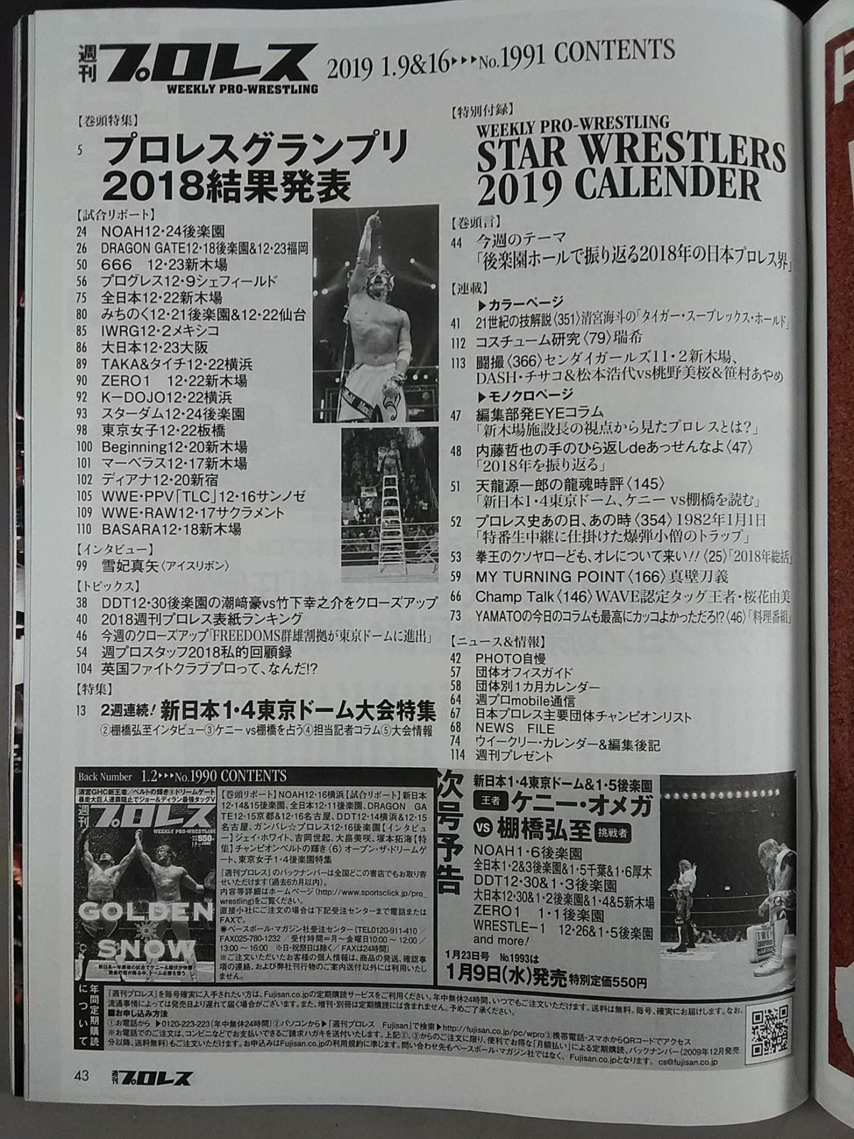 週刊プロレス1991