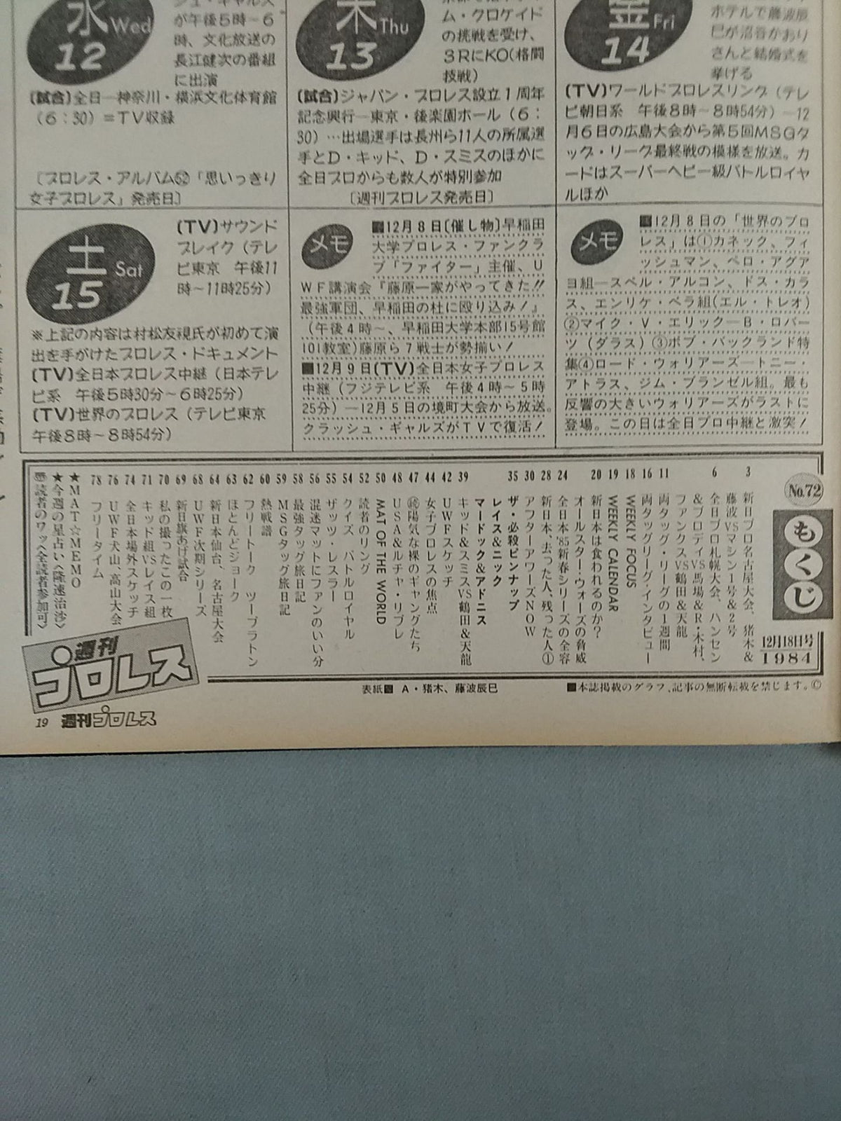 Weekly Pro Wrestling 72