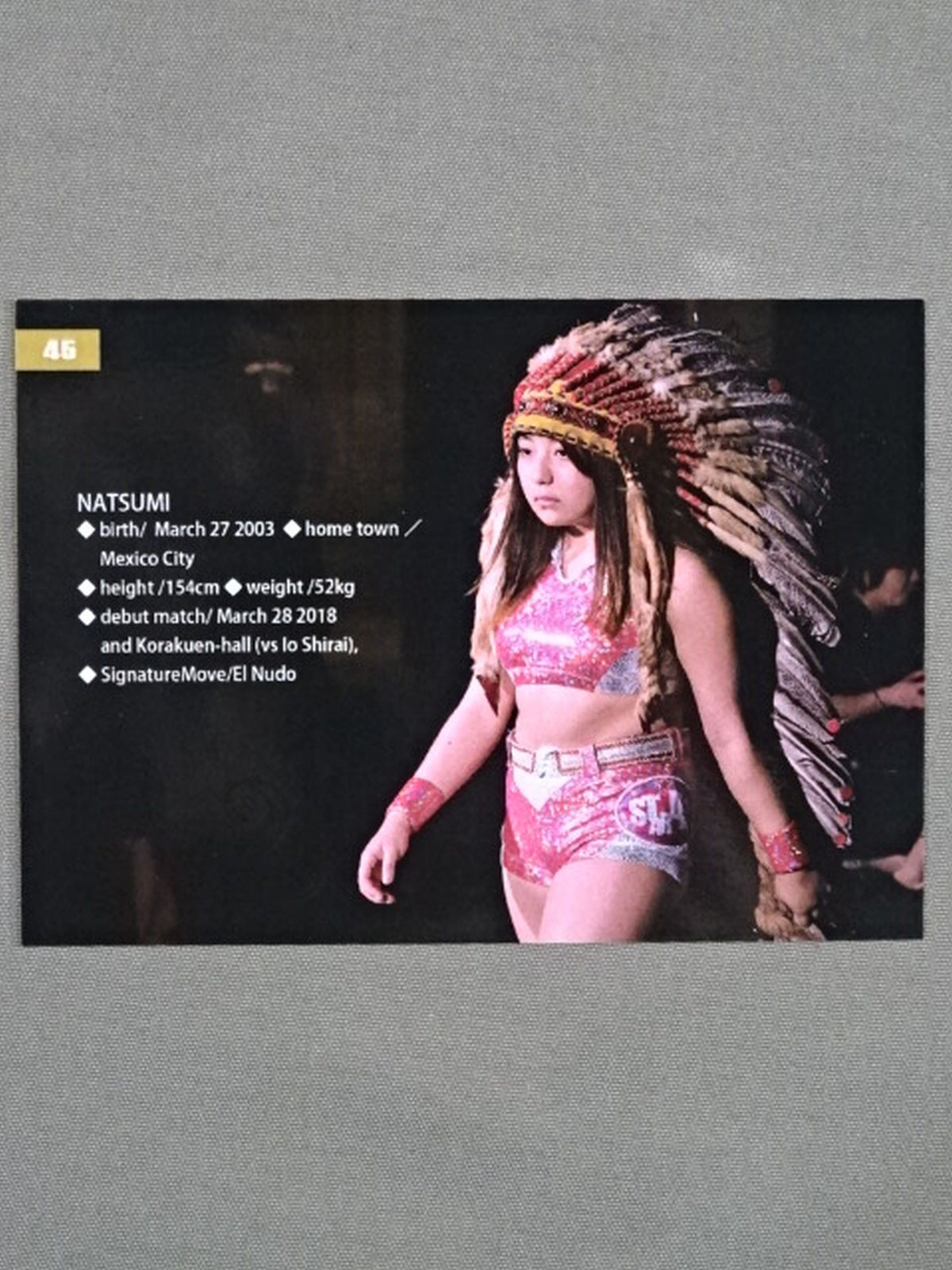 2019 STARDOM COLLECTION CARD Natsumi Official autographed card