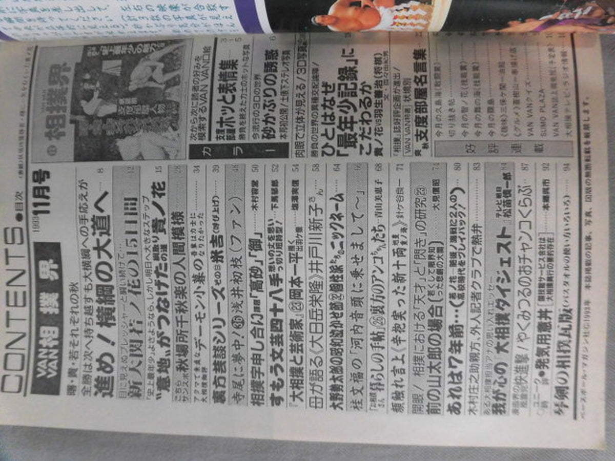 VANVAN相撲界 1993年11月号