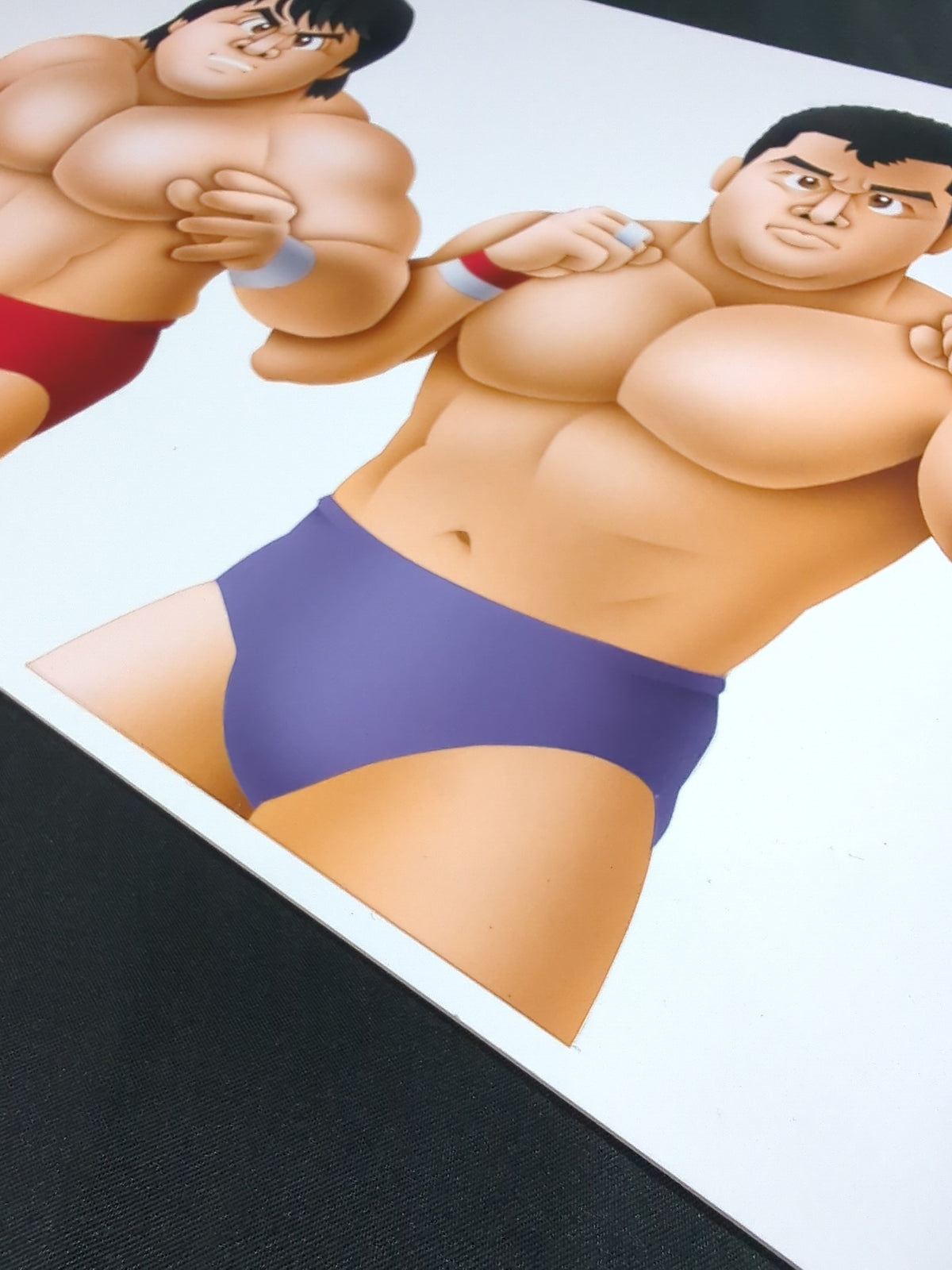 ★ Nagatoshi Sakai's original artwork ★ "New Japan Pro Wrestling vs U Inter" Muto Keiji vs. Nobuhiko Takada