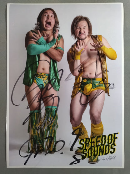 ★SPEED OF SOUNDS Tsutomu★ Osugi & Banana Senga 2 hand signed autographs  Pro-Photo 