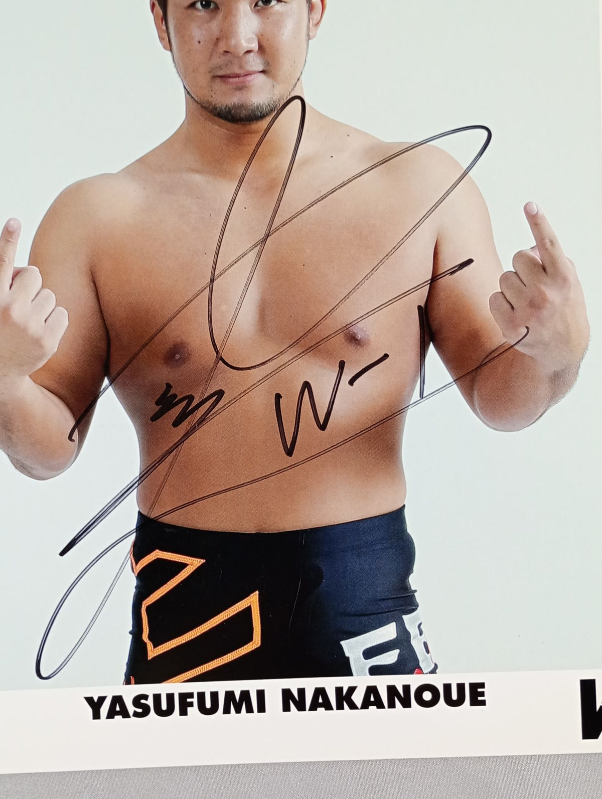 Yasufumi Nakanoue  hand signed autograph WRESTLE-1  Official Pro-Photo  (A-1)