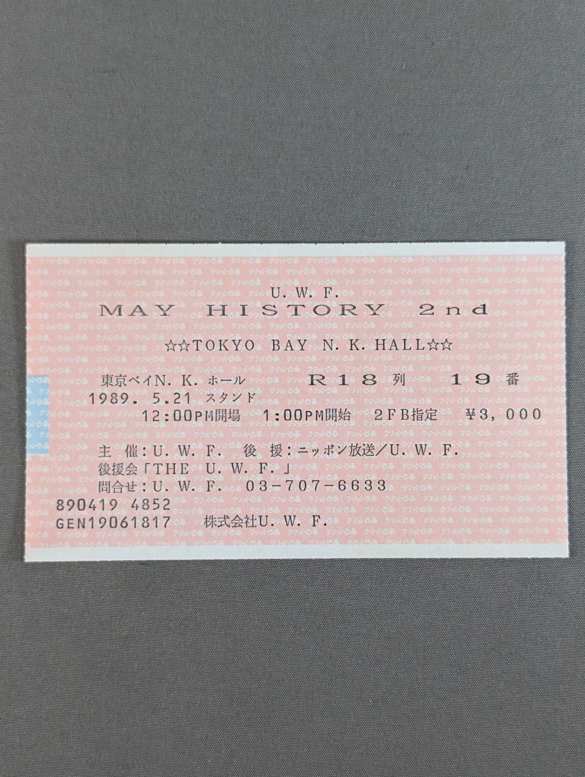 U.W.F. MAY HISTORY 2nd