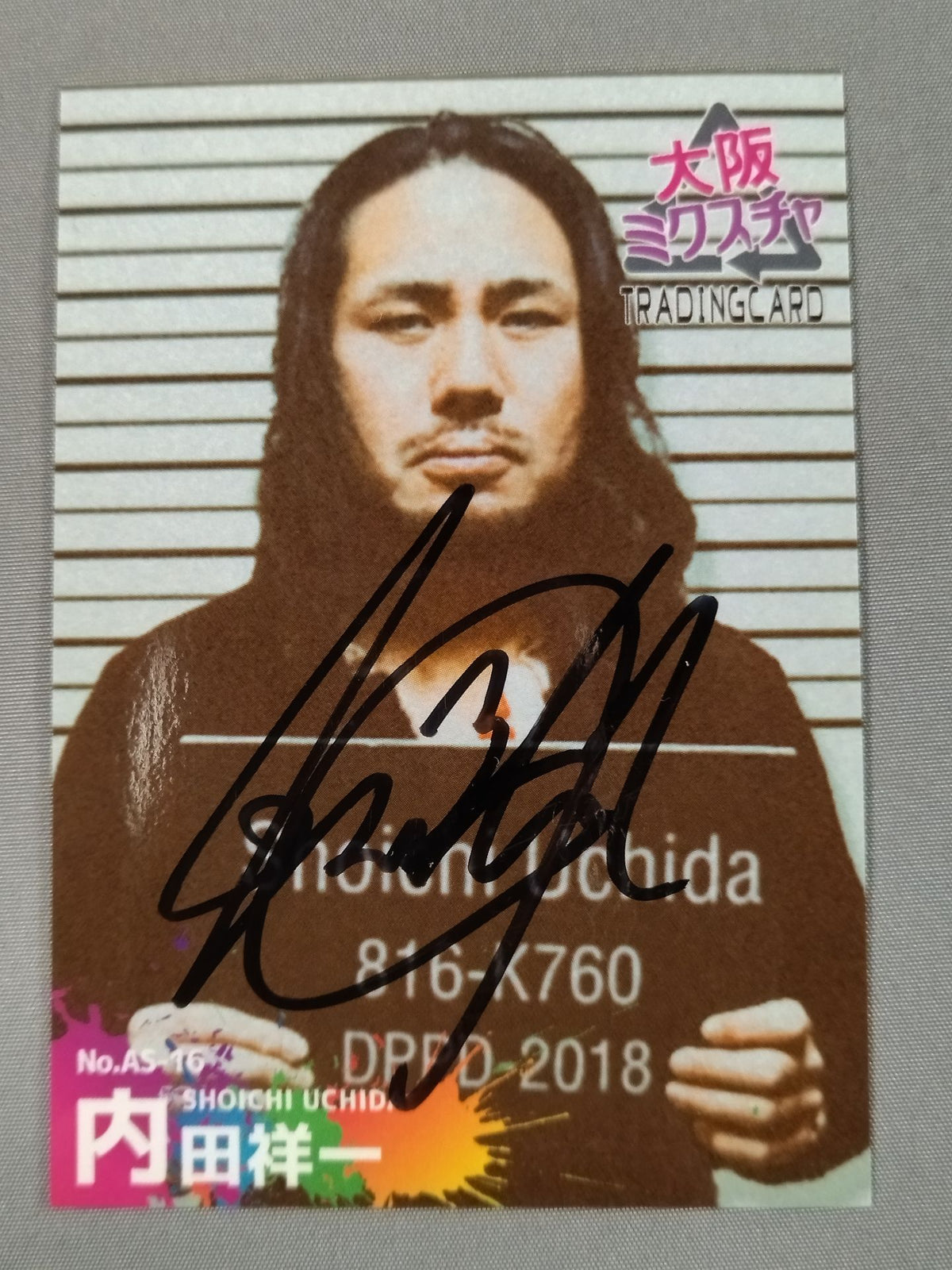 2018 Osaka Mixcha Shoichi Uchida Official Autographed Card