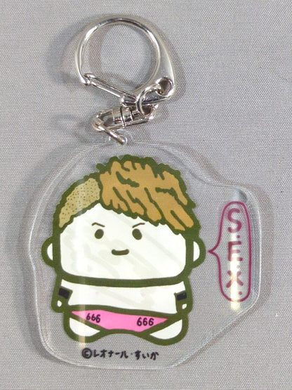 【hand signed autograph】 Wrestling of Darkness 666  Shinobu Illustration Acrylic Keychain