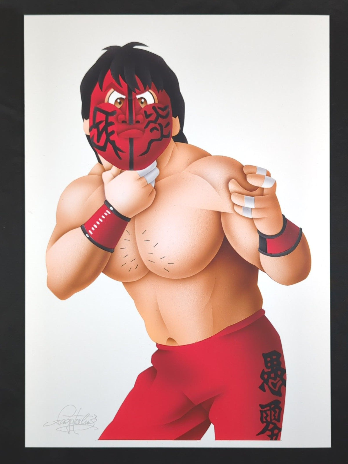 ★ Nagatoshi Sakai 's original painting "★ The devil comes and blows the mist" Great Muta