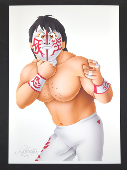 ★ Nagatoshi Sakai 's original painting "★ The devil comes and blows the mist" Great Muta