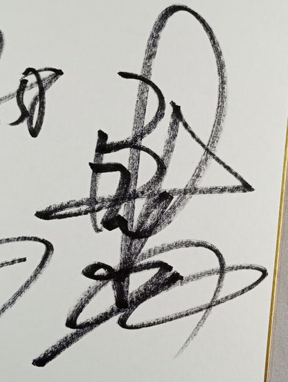 Hiroshi Tanahashi  & Yuji Nagata (Lion Mark Shikishi ( Autograph board ) )