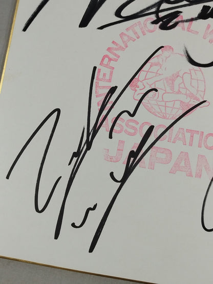Nobutaka Aratani & The Winger & Shoji Nakamaki (IWA JAPAN exclusive Shikishi ( Autograph board ) )