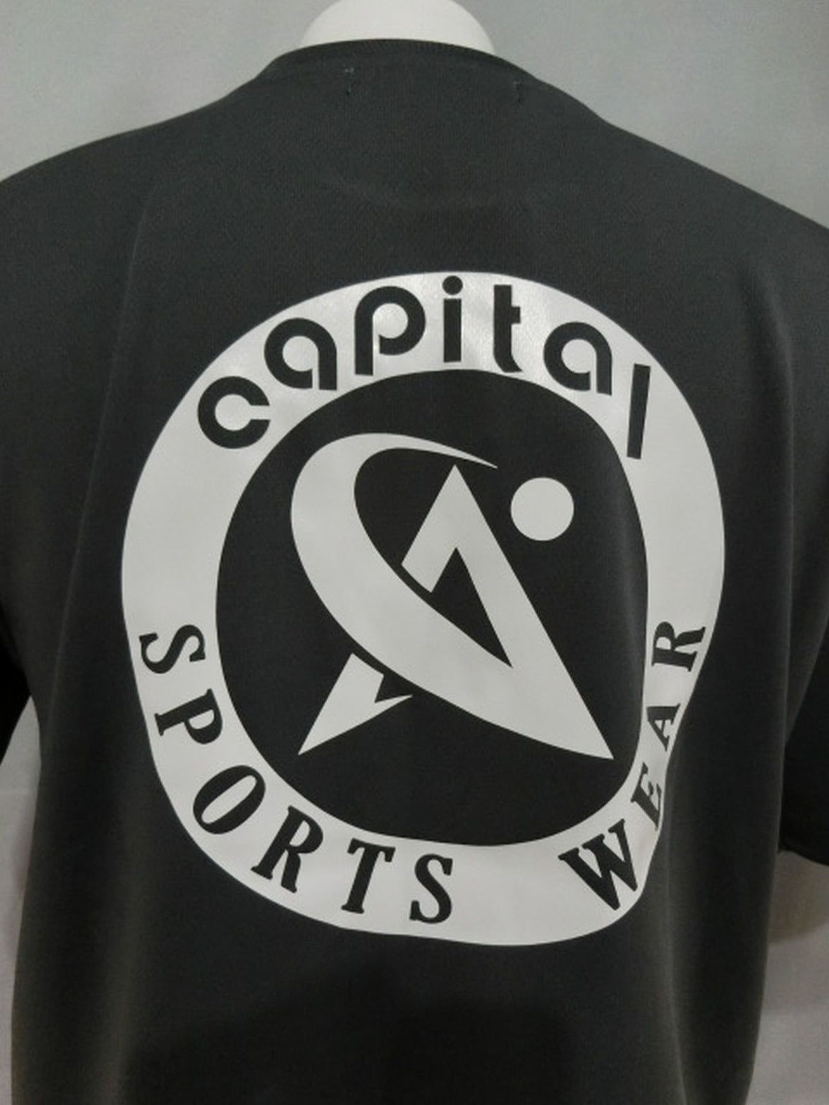 CAPITAL ACE ビッグロゴ ドライTシャツ(グレー×ホワイト)