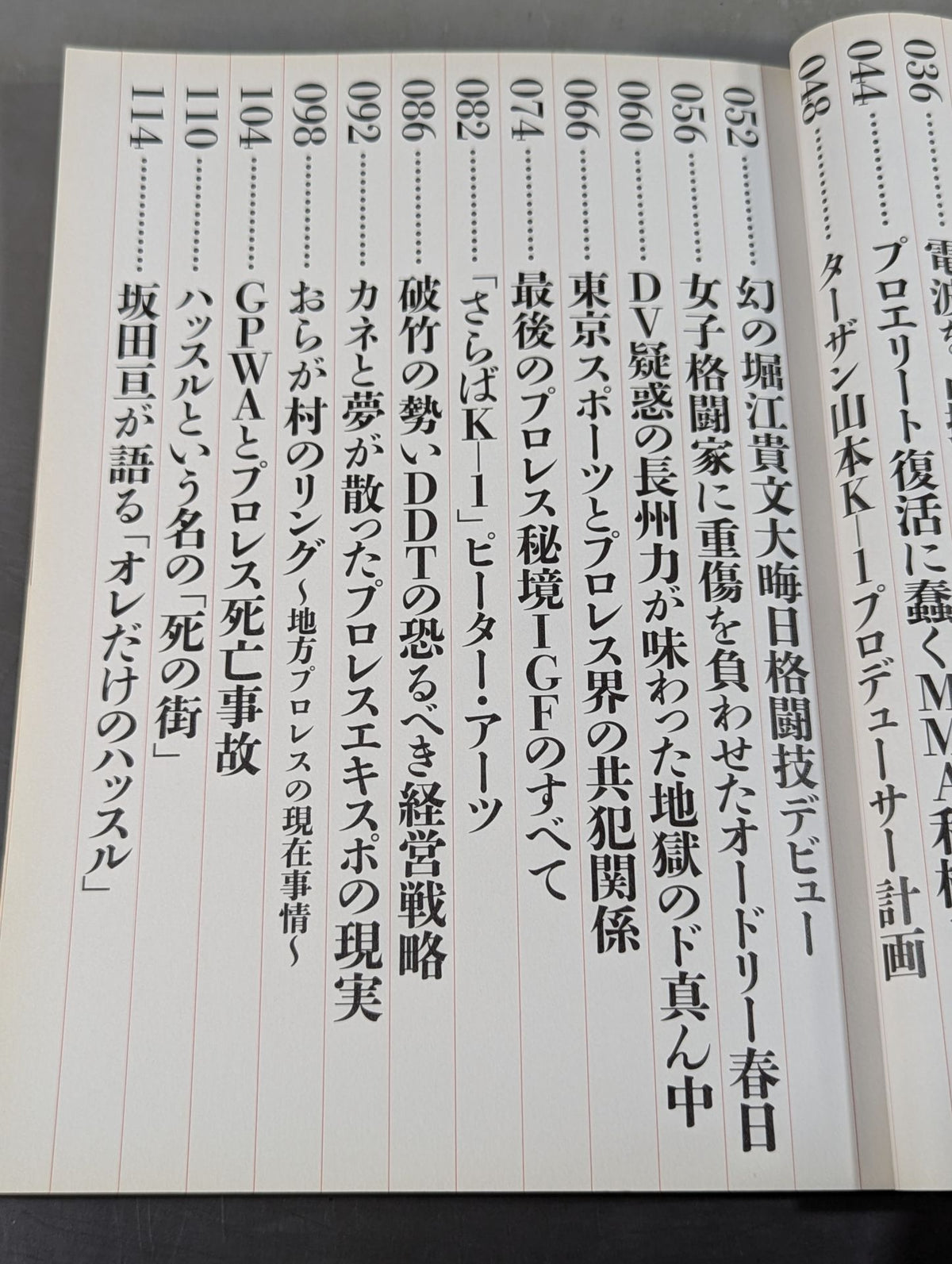 Mat World Rumored Three-page Article Pro Wrestling  Exploring the Lights and Shadows of the Fighting World "Bottomless Swamp" Mook