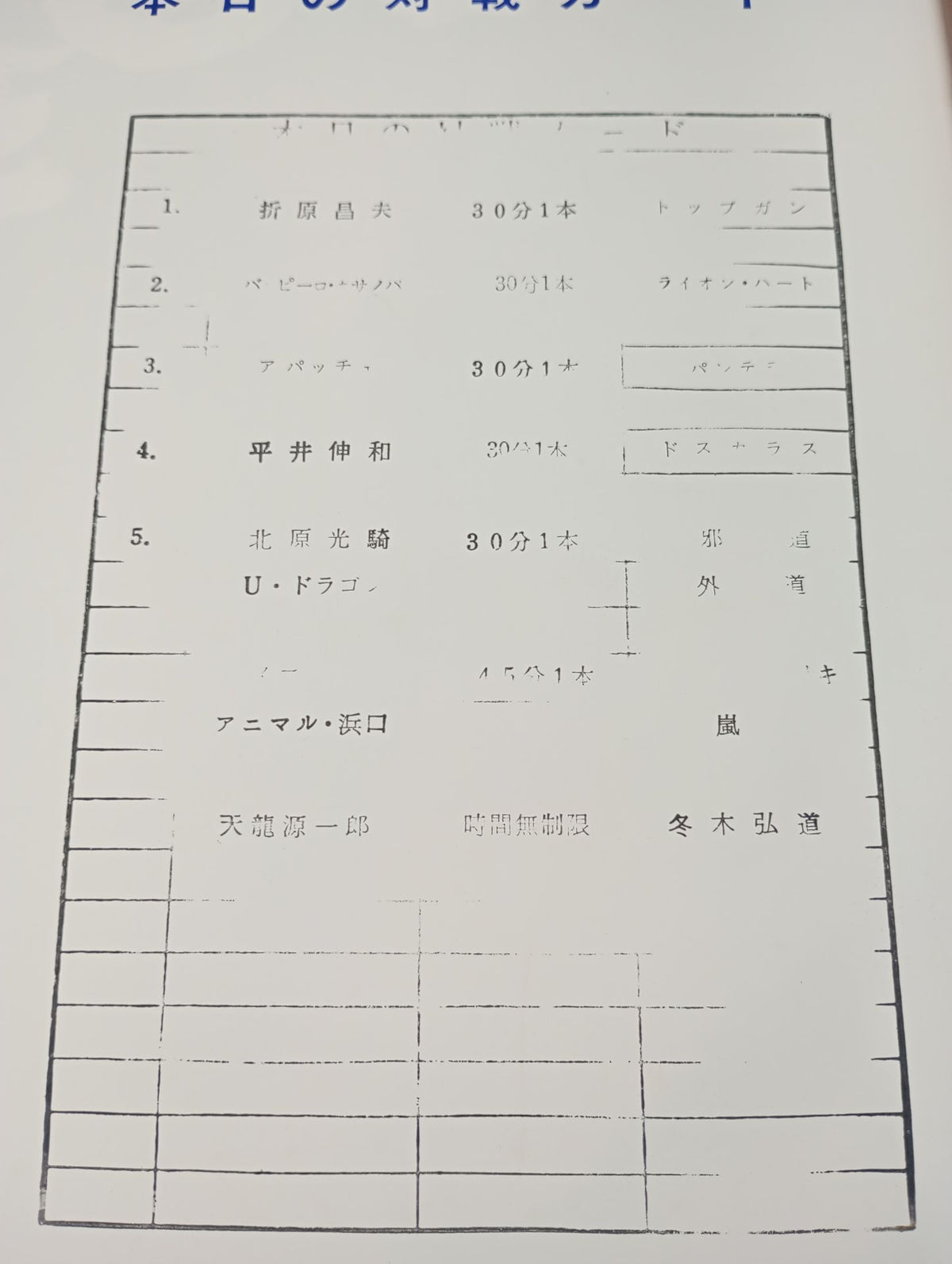 WAR / 革命縦断 ～SOUTH TO NORTH～【開幕戦】