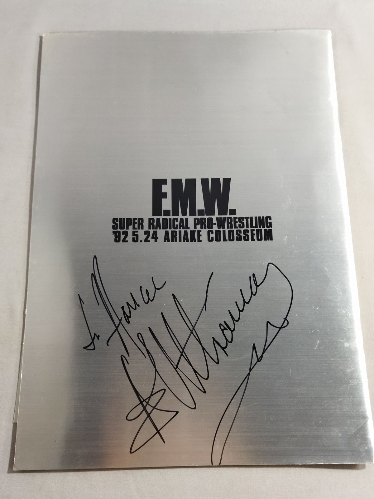 [Amigo Ultra hand signed autograph] ★ Onita vs. Leon Spinks ★ FMW / Sengoku