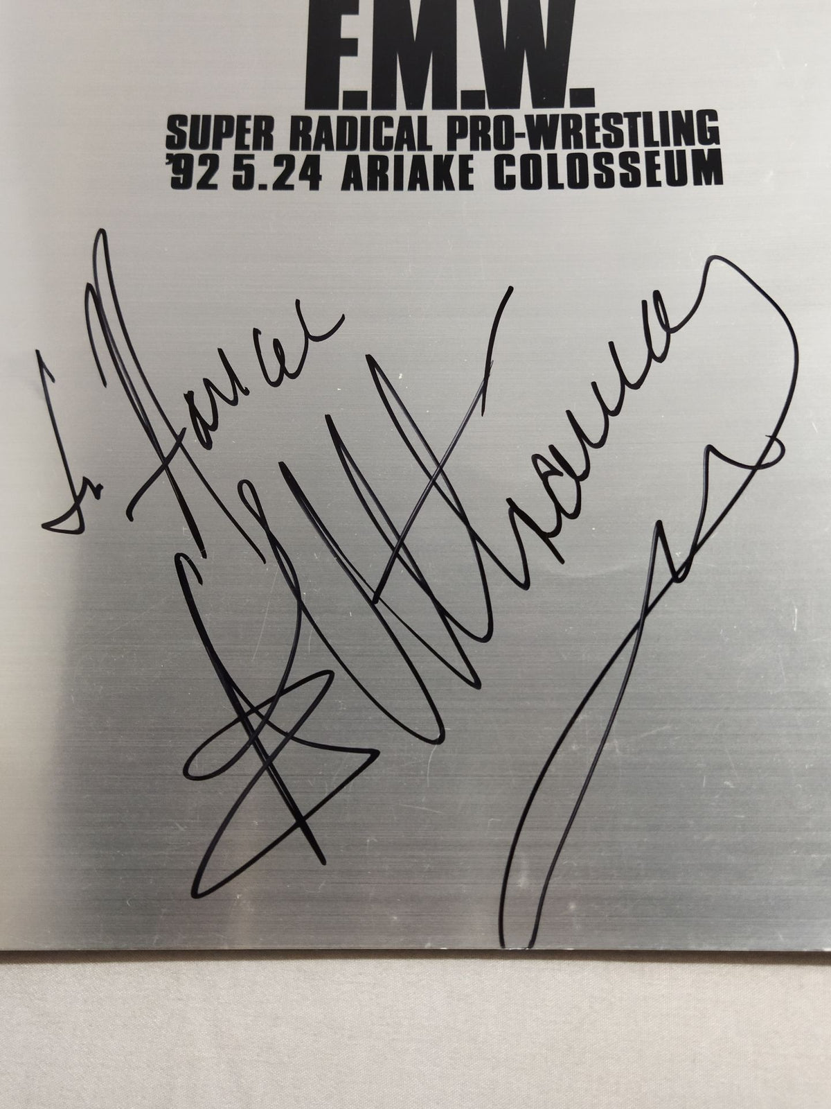 [Amigo Ultra hand signed autograph] ★ Onita vs. Leon Spinks ★ FMW / Sengoku