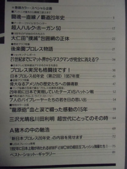 ゴング増刊号 ’91冬号 週刊ゴングSPECIAL