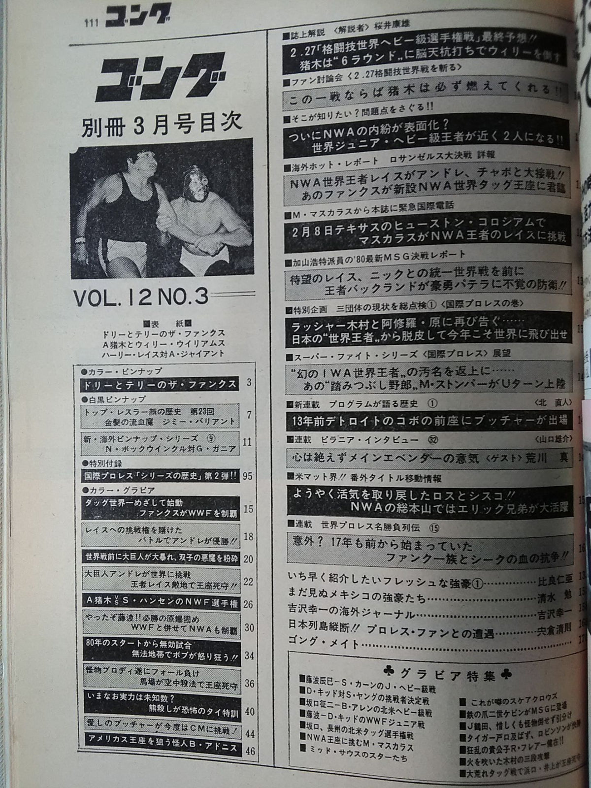 別冊ゴングVol.12 No.3