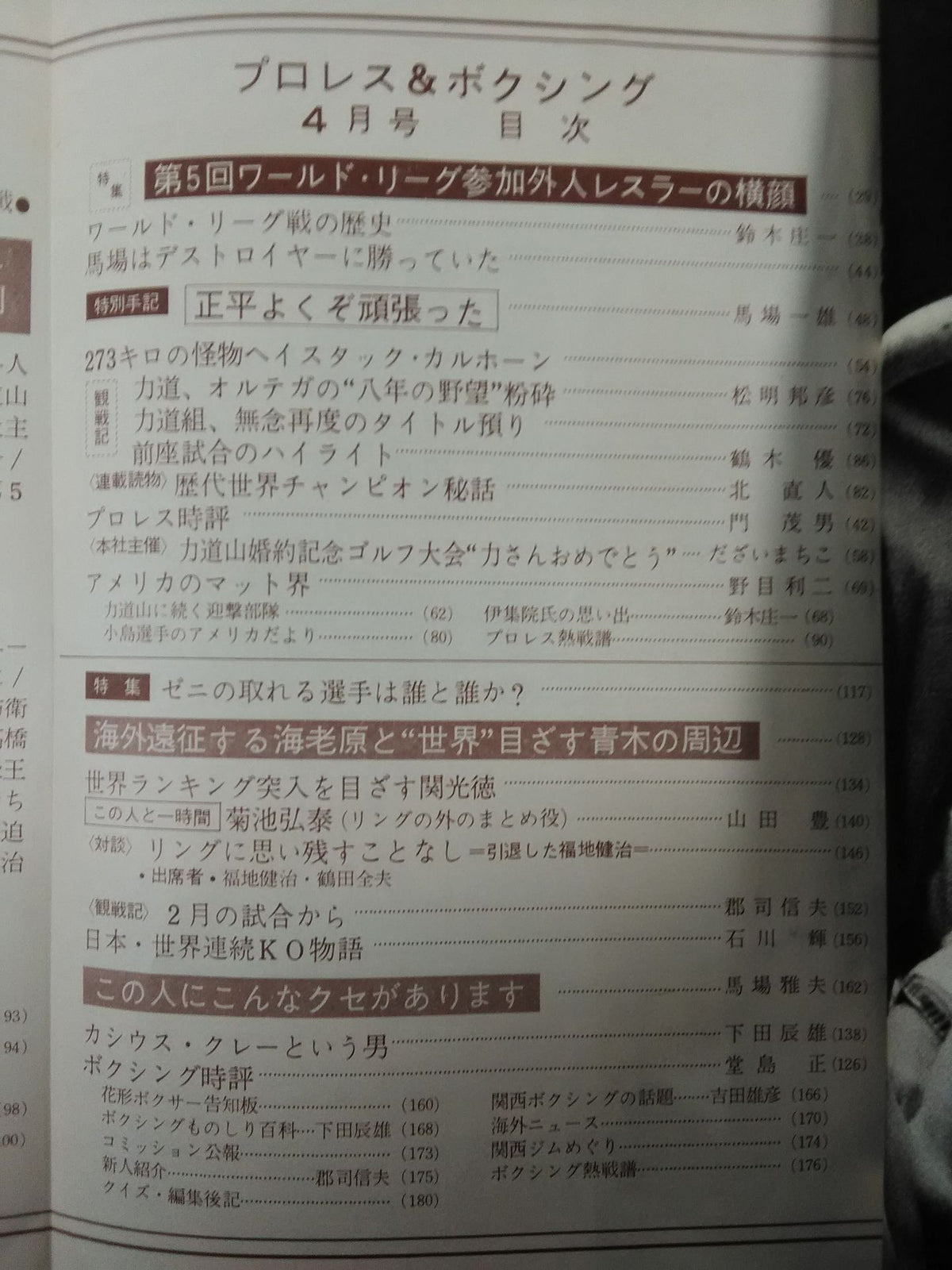 プロレス&ボクシング 1963年04月号