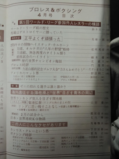 プロレス&ボクシング 1963年04月号