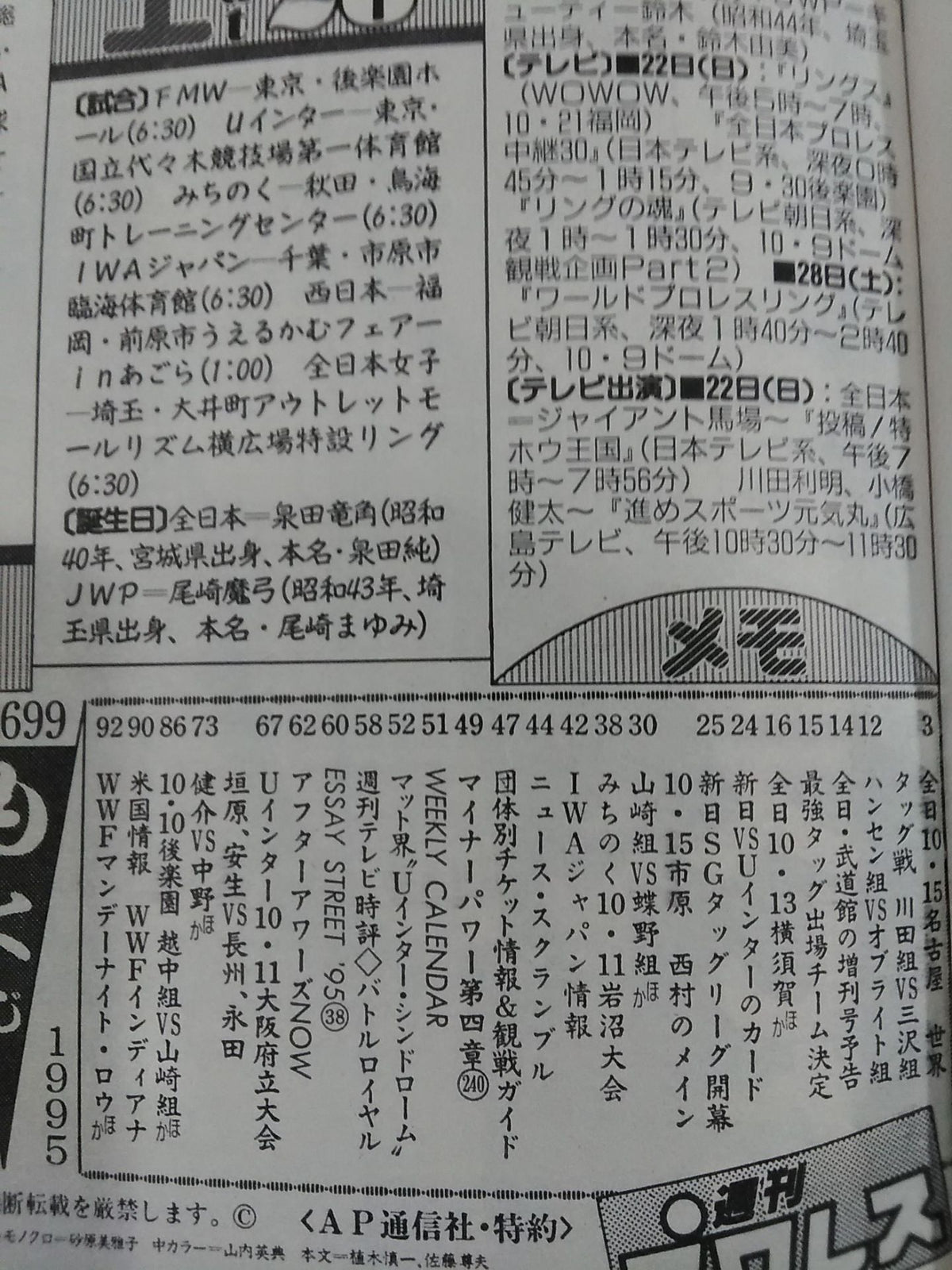 週刊プロレス699