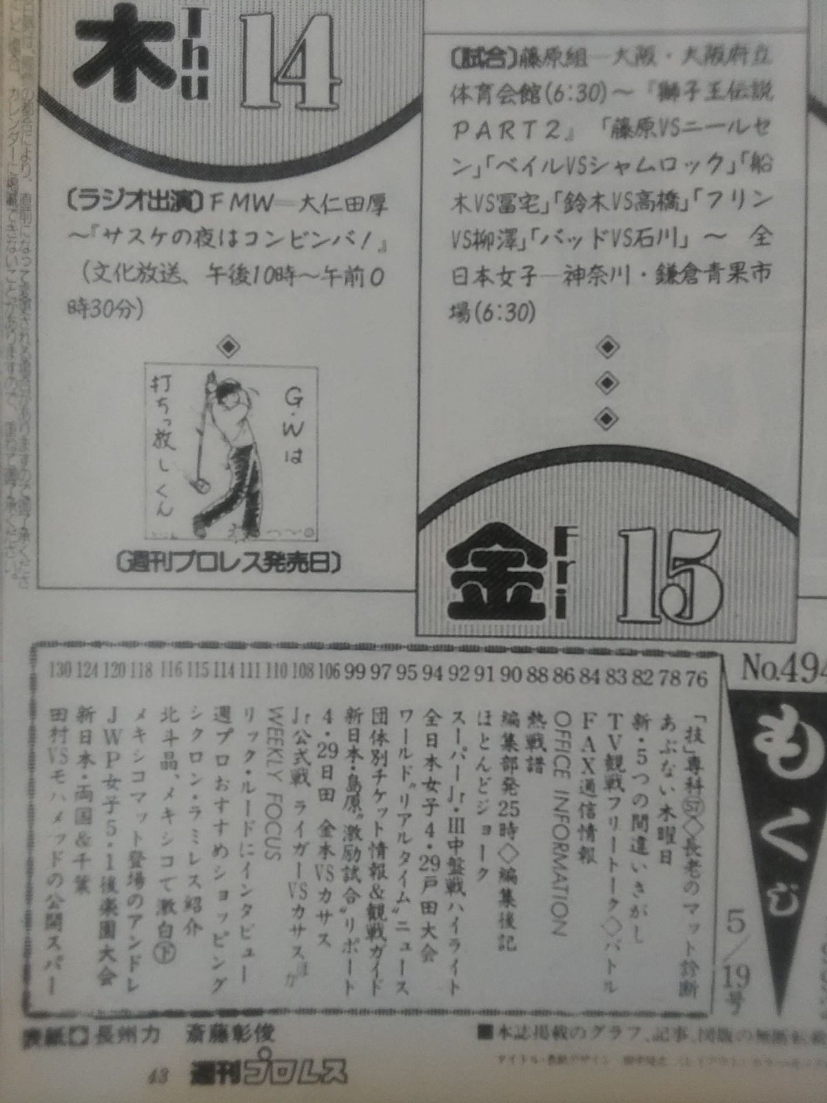 週刊プロレス494