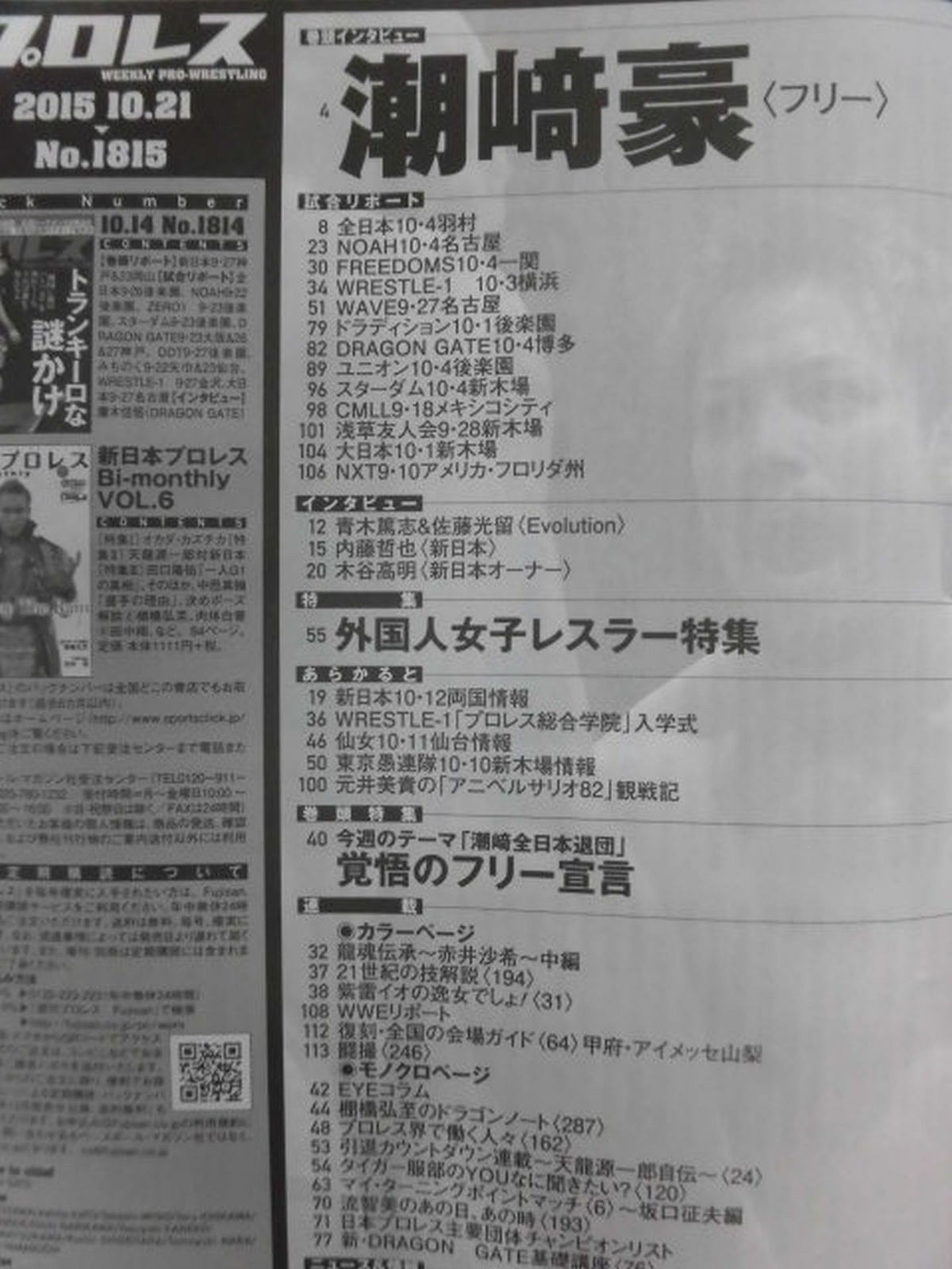 週刊プロレス1815