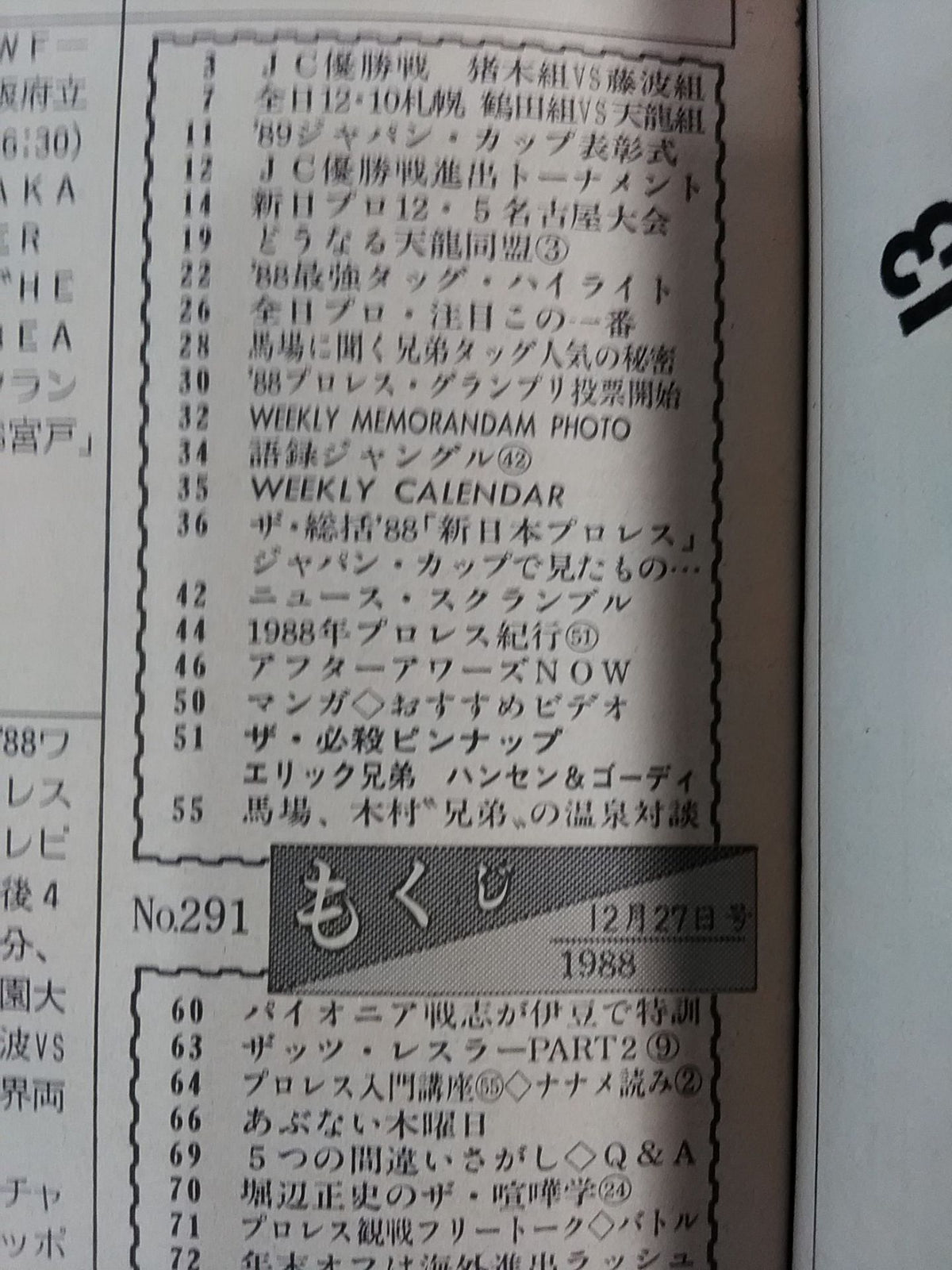 週刊プロレス291