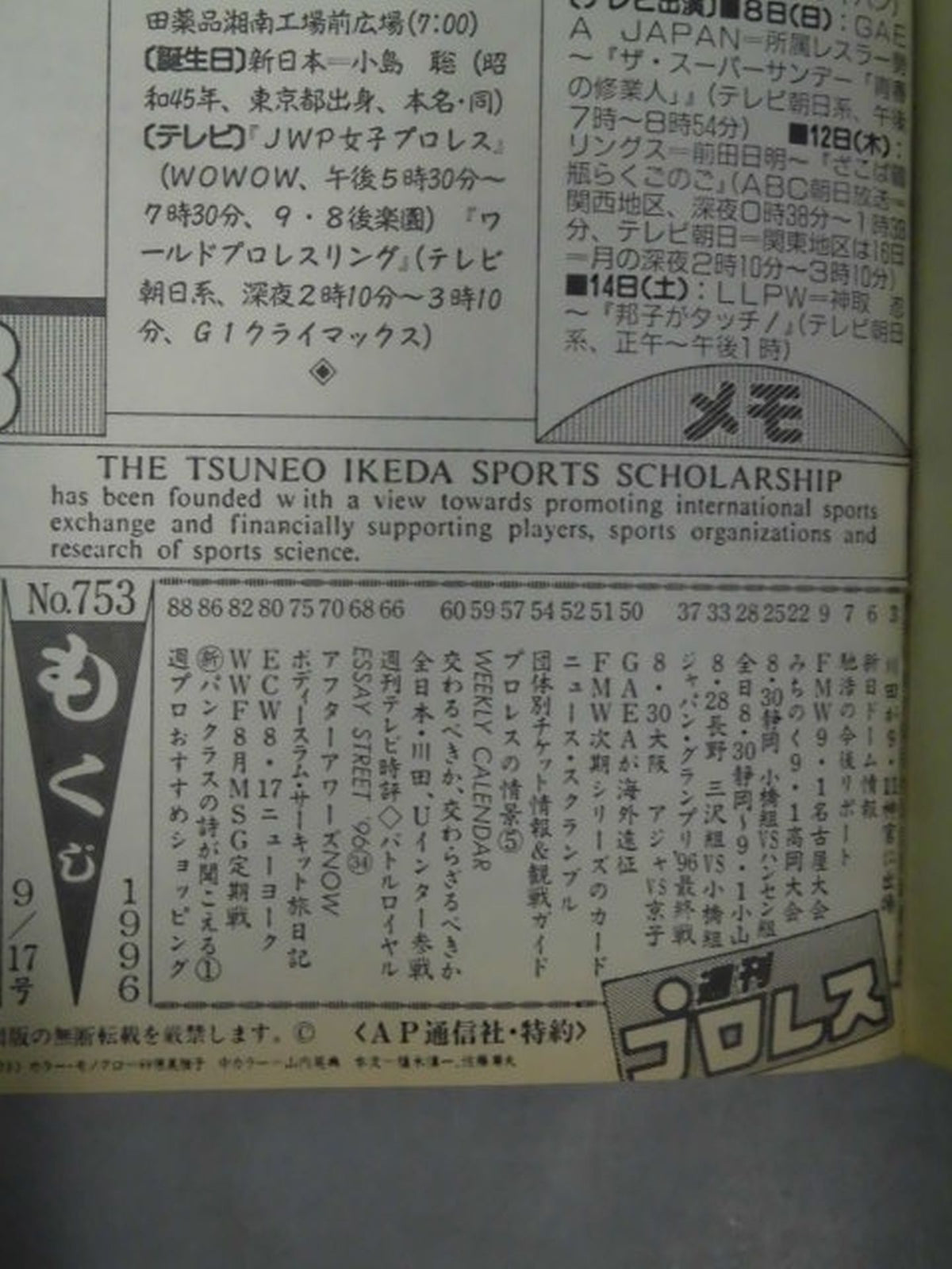 週刊プロレス753