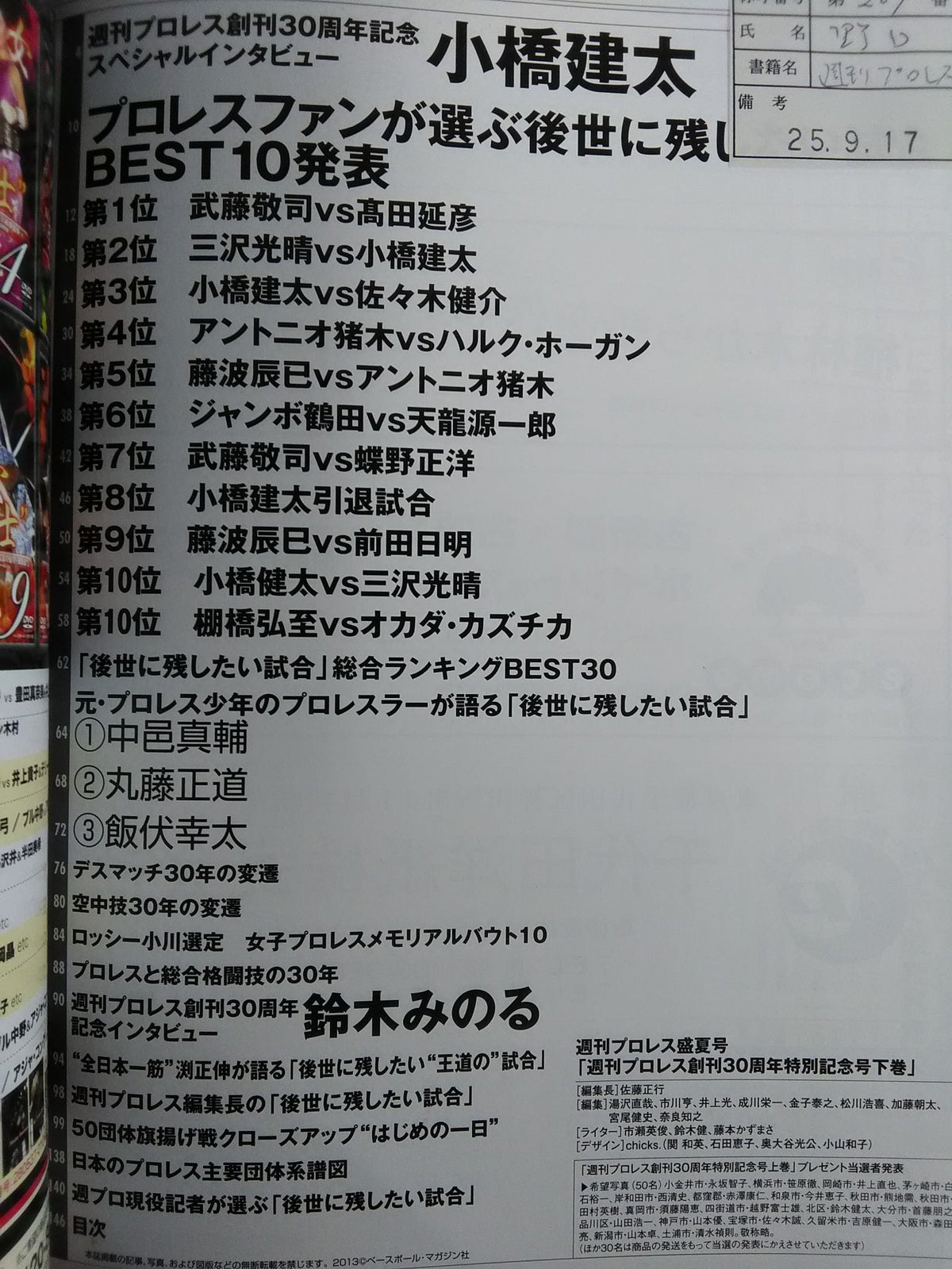 Weekly Pro Wrestling  Appendix 105 Complete Preservation Edition 30th Anniversary Special Commemorative Issue [Second Volume]