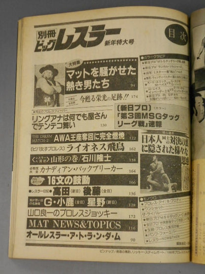 月刊ビッグレスラー 1983年01月号別冊