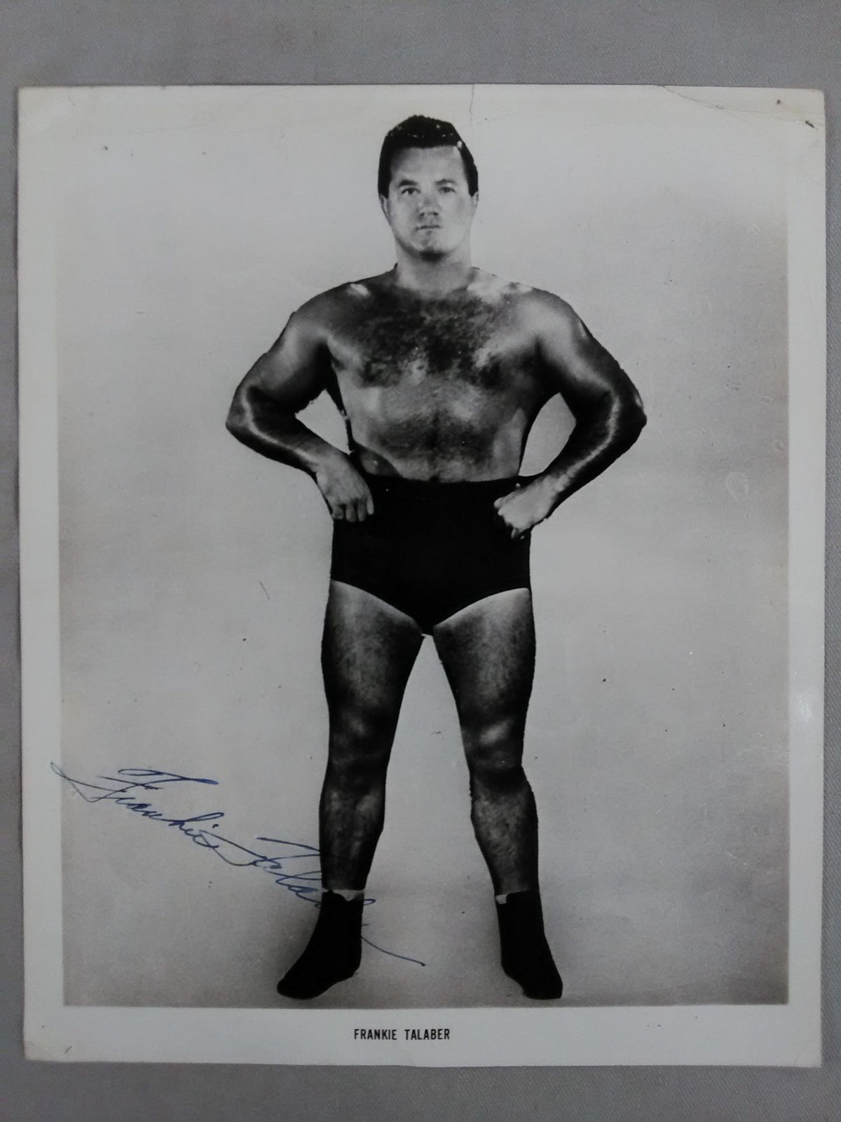 Frankie Talaber hand signed autograph Black and White Pro-Photo 