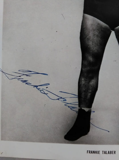 Frankie Talaber hand signed autograph Black and White Pro-Photo 