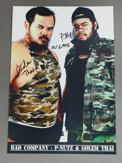BAD COMPANY ピーナッツ＆ゴーレム・タイ 直筆サイン入りポートレート