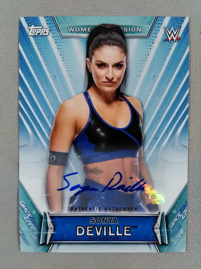 2019 WWE topps Sonya Devil Official Autographed Card