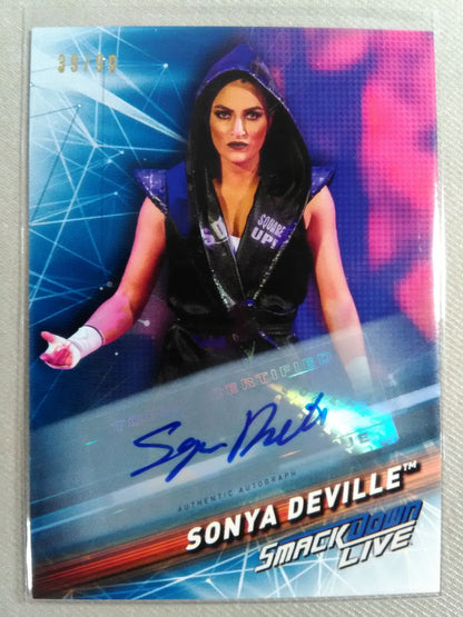 2019 WWE topps Sonya Devil Official Autographed Card