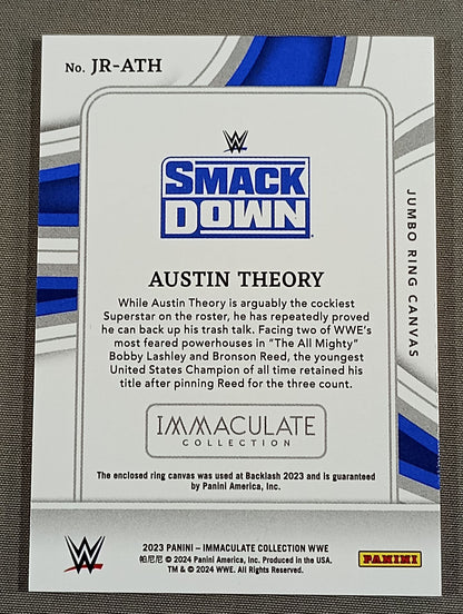 2022 PANINI Austin Theory Jumbo Ring Canvas Card