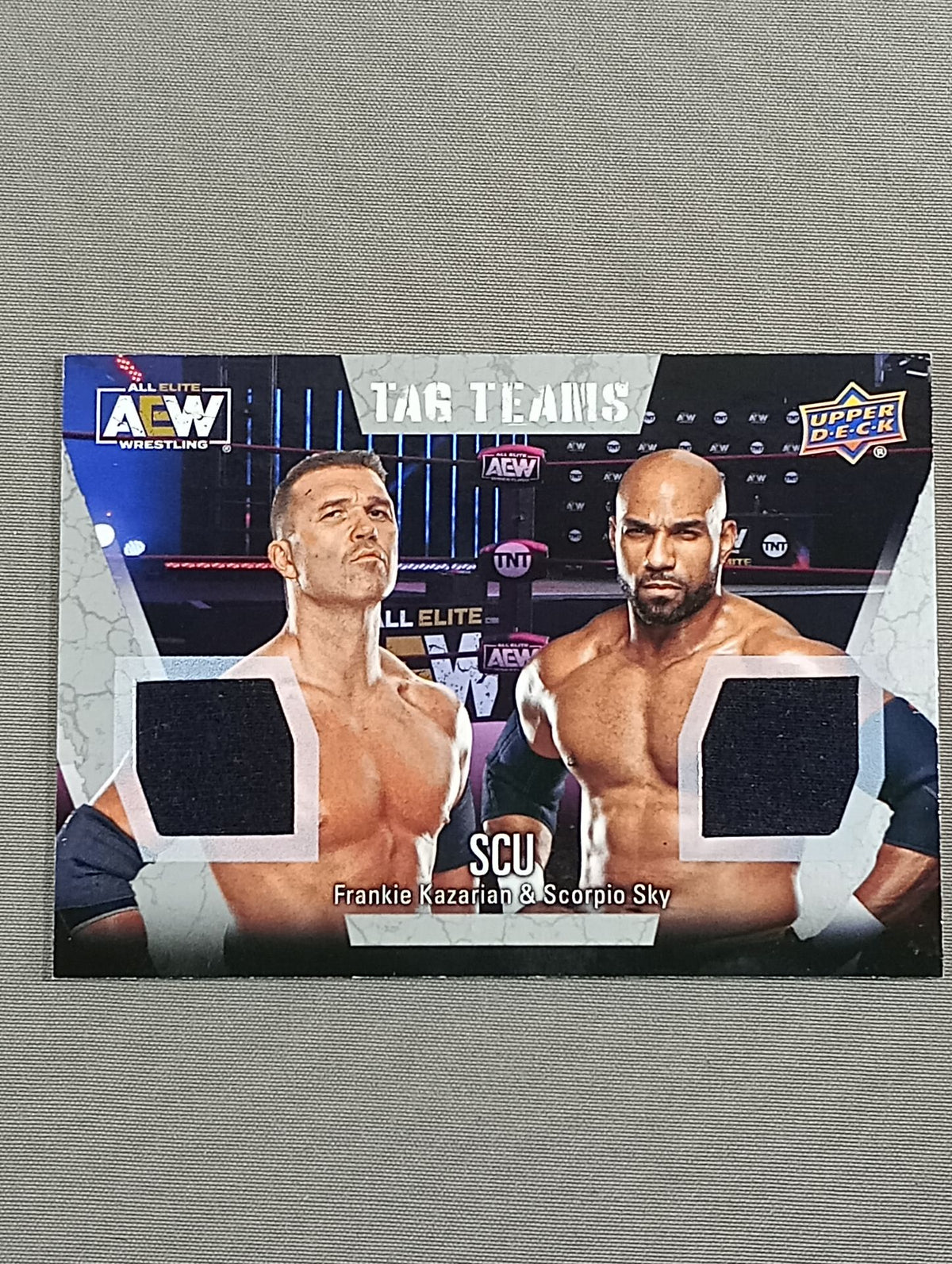 2021 AEW UPPER DECK SCU Frankie Kazarian & Scorpio Sky Official Relic Card (Costume)