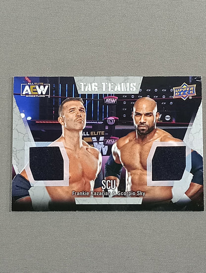 2021 AEW UPPER DECK SCU Frankie Kazarian & Scorpio Sky Official Relic Card (Costume)