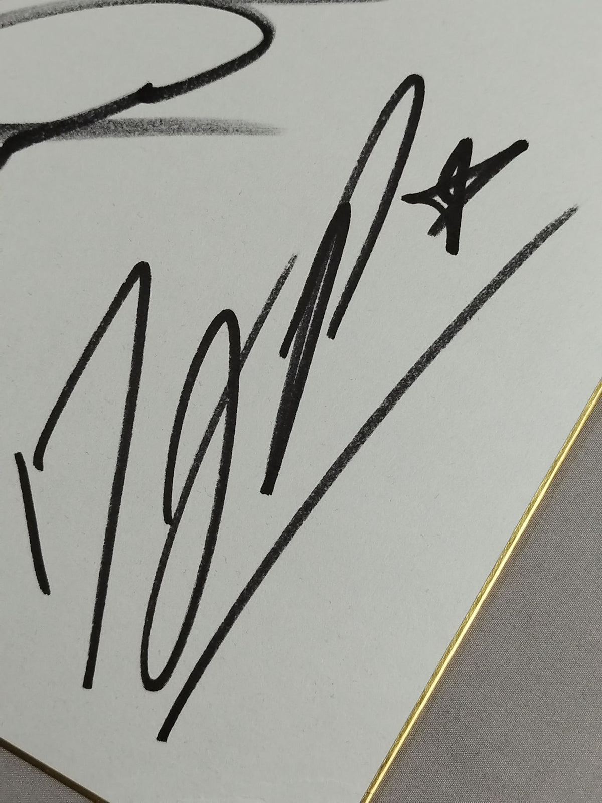 Francisco Akira & TJP (New Japan Pro Wrestling  50th Anniversary) Shikishi ( Autograph board ) )