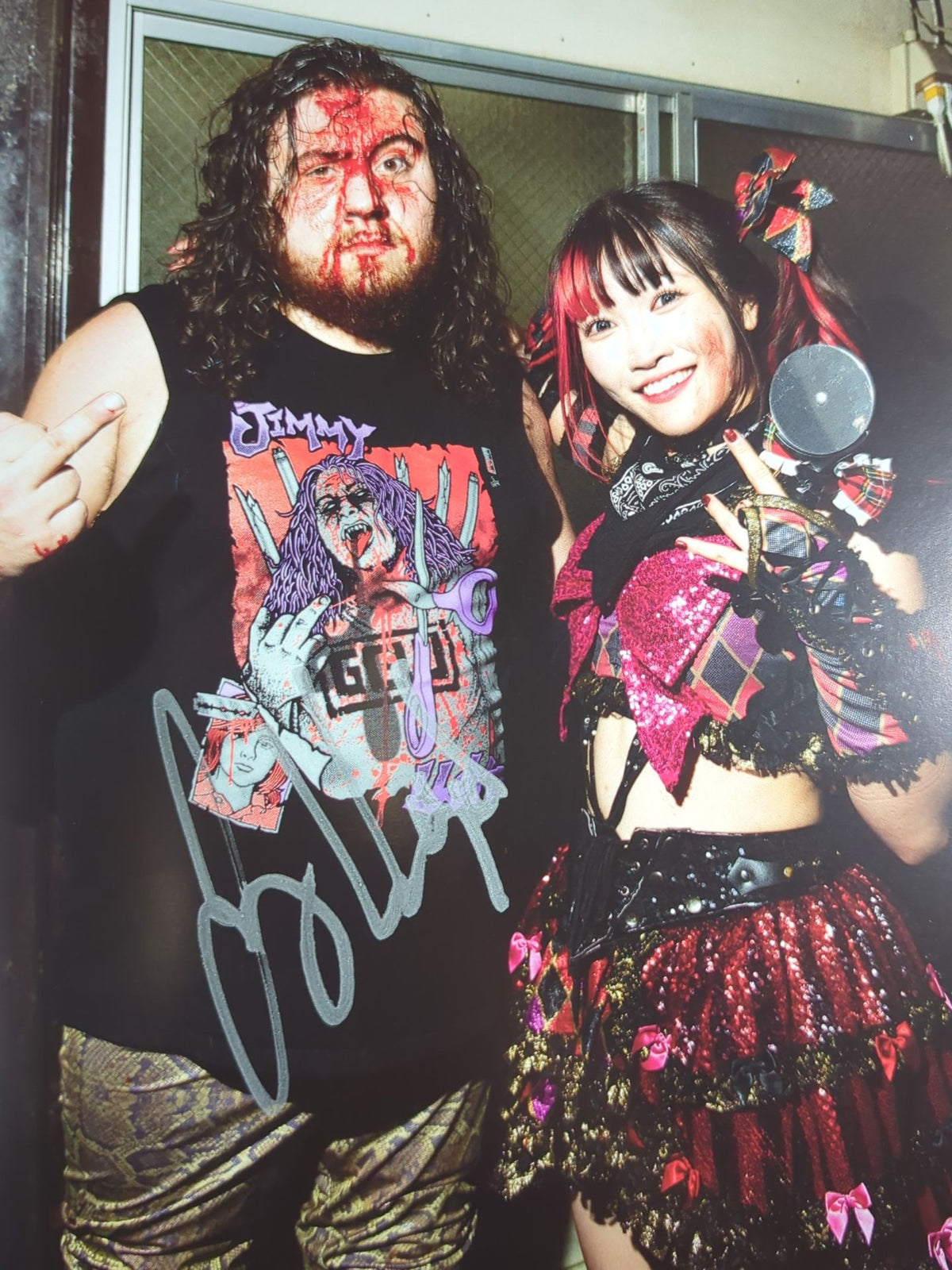 [2 hand signed autograph ] GCW Photo Gallery VISITORS