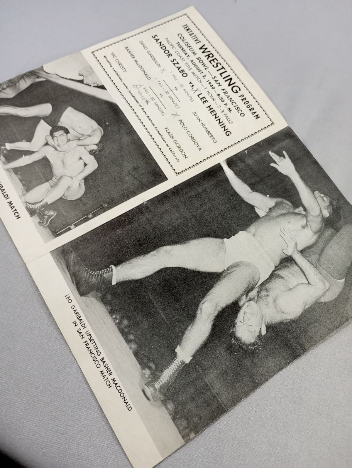 Coliseum Wrestling  NEWS(1949.8.2)