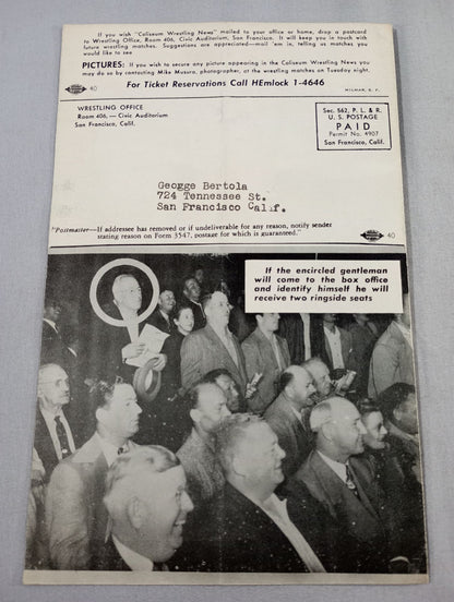 Coliseum Wrestling  NEWS(1949.8.2)
