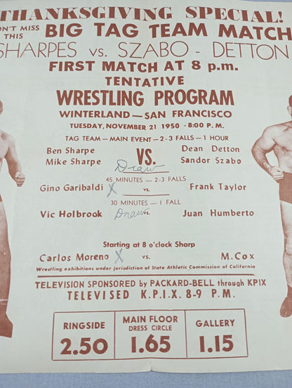 West Coast Wrestling  News (1950.11.21)
