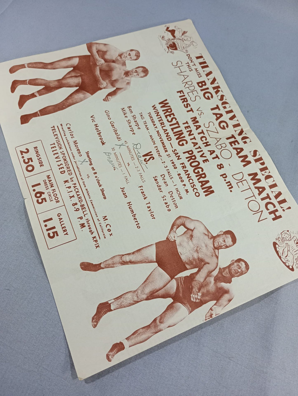 West Coast Wrestling  News (1950.11.21)