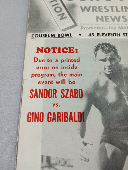 Coliseum Wrestling  NEWS(1949.7.19)