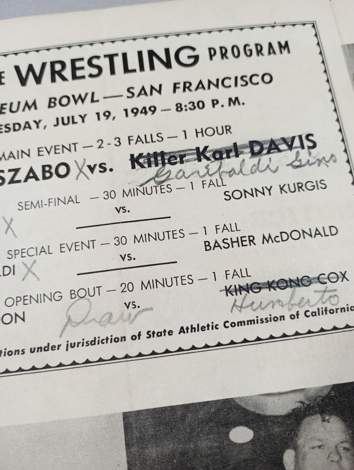 Coliseum Wrestling  NEWS(1949.7.19)